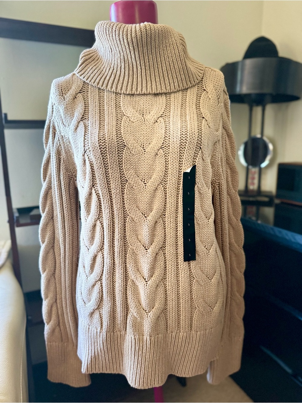 Banana Republic Women's Cable Knit Turtleneck Sweater